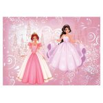 Papier peint intiss� enfant fille princesses ch�teau rose 150x105 cm tapisserie chambre enfant photo ...