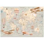 Papier peint intiss enfant garon fille carte du monde 150x105 cm tapisserie chambre enfant photo non ...