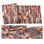 Papier peint intiss� - maysen - r�tro 3d - imitation brique - 0. 53m x 9. 5m - r�sistant � la d�chirure ...