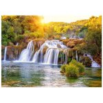 Papier peint intiss panoramique cascade paysage fort 150x105 cm tapisserie chambre salon photo non ...