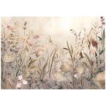 Papier peint intiss� panoramique fleurs des champs boho 400x280 cm tapisserie chambre salon photo non ...