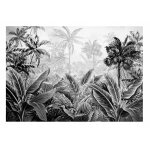 Papier peint intissé panoramique jungle noir et blanc 150x105 cm tapisserie chambre salon photo non tissé ... Papier peint intissé panoramique jungle noir et blanc 150x105 cm tapisserie chambre salon photo non tissé ...