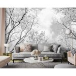 Papier peint mural en soie motif darbre de vie 3d noir et blanc 350 x 250 cm papier peint panoramique ...