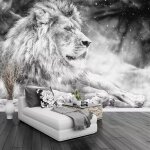 Papier peint panoramique 3d tapisserie murales poster geant photo décoration murale 300x210cm lion de ... Papier peint panoramique 3d tapisserie murales poster geant photo décoration murale 300x210cm lion de ...