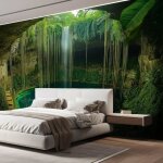 Papier peint panoramique grotte spatiale 250x175cm 3d papier peint soie piscine poster geant mural salon ...