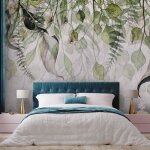 Papier peint panoramique nature rev�tement mural d�coration pour chambre salon - vert marron - tendances ...