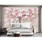 Papier peint panoramique ptales darbre gant 3d poster mural pour salon chambre dcoration murale 350x256cm ...