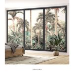 Papier peint panoramique trompe loeil baie vitr�e - lumal�a - for�t tropicale - largeur 260 cm x hauteur ...