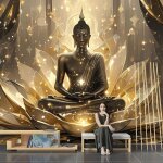 Papier peint personnalis� 3d peinture murale interieur papier peint lotus zen bouddha pour salon chambre ...