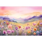 Papier peint photo intiss� - 400x280cm 8 l�s - (c15018) - paysage color� - mural poster g�ant xxl - champ ...