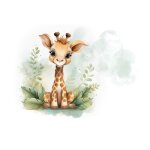 Papier peint photo intiss� - 400x280cm 8 l�s - (c15223) - b�b� girafe - mural poster g�ant xxl - animaux ...
