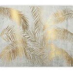 Papier peint soie feuillage tropical 400x280cm dcoration murale xxl poster tableaux muraux tapisserie ...