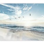 Papier peint soie mer plage 300x210 cm dcoration murale poster tableaux muraux tapisserie photo trompe ...