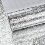 Papier peint vinyle autocollant argent� texture feuille daluminiumtexture m�tallique �pais 40 cm x 3 ...