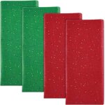 Papier de soie paillet pour emballage 50x66 cm papier de soie vert et rouge pour emballage de cadeaux ...