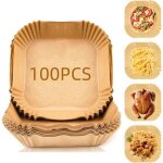 Papier sulfuris� 100 morceaux de papier sulfuris� airfryer papier sulfuris� pour friteuse � air chaud ...