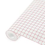 Papier transfert - 30. 5x500cm - grille rouge - vinyle solide - d�calcomanies / voiture - convient pour ...