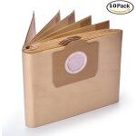Paquet de 10 6. 959 - 130. 0 dustbag en papier a 2201 / 2204 / 2504 pour karcher wd3 wd3p wet & dry aspirateur ...