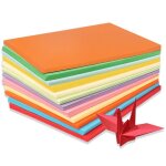 Paquet de 100 feuilles a4 color�es 70 g / m� papier fait � la main pour les arts diy