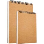 Paquet de 2 carnets de croquis a5 a4 couverture arri�re rigide carnet de croquis reli� en spirale 160g ...