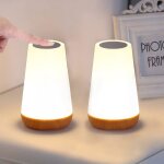 Paquet de 2 lampe de chevet tactile led veilleuse portable veilleuse lampe de table 13 couleurs rvb usb ...