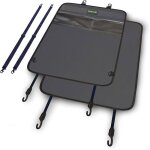 Paquet de 2 protections dorsales de sige d?auto tapis de protection rversibles - gris