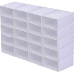 Paquet de 20 boîtes de rangement transparentes pour boîtes à chaussures organisateur de chaussures pour ... Paquet de 20 boîtes de rangement transparentes pour boîtes à chaussures organisateur de chaussures pour ...