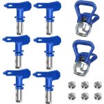 Paquet de 6 buses rversibles pour pistolets peinture haute pression idal pour maison btiment couleurs ... Paquet de 6 buses rversibles pour pistolets peinture haute pression idal pour maison btiment couleurs ...