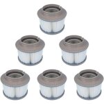 Pack 6 filtres de remplacement mspa fd2089 ? cartouches 120 plis pour piscines gonflables (86 x 115 cm) ...