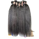 Paquets de cheveux humains kinky straight cheveux br�siliens qualit� sup�rieure 18 20 22