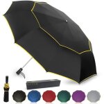 Parapluie automatique avec 10 baleines grand parapluie pliant de golf avec bandes r�fl�chissantes pour ...