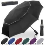 Parapluie automatique avec 10 baleines grand parapluie pliant de golf avec bandes r�fl�chissantes pour ...