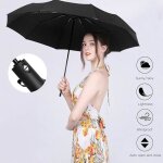 Parapluie automatique parapluie de voyage � 10 baleines renforc�es coupe - vent imperm�able noir