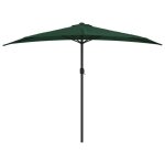 Parasol de balcon - helloshop26 - demi 02 0008309 - 300x150 cm - vert - m�t aluminium manivelle