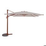 Parasol d�port� carr� inclinable melhia 3x3 m acajou / lin - hesp�ride