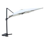 Cesare - parasol rectangulaire 3x4 dport rotatif cru en aluminium