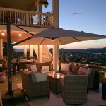 Parasol dport purple leaf 3 x 3 m carr avec led inclinable  gauche et  droite 60 et rotation  ...