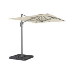 Parasol d�port� rectangulaire 2x3m - antibes - ecru - parasol excentr� inclinable. rabattable et rotatif ...