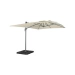 Parasol d�port� rectangulaire 3x4m ? antibes ? �cru ? parasol d�port�. inclinable. rabattable et rotatif ...