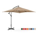 Parasol déporté - taupe - rectangulaire - 250 x 250 cm - inclinable Parasol déporté - taupe - rectangulaire - 250 x 250 cm - inclinable