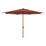 Parasol droit rond inclinable loompa 3m acajou - hesp�ride