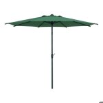 Parasol droit rond inclinable loompa 3m vert olive - hesp�ride