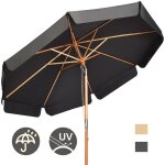 Parasol inclinable - helloshop26 - � 300 x 261 cm - m�canisme anti - uv - design contemporain - bois ...