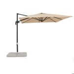 Parasol de jardin 25x25m - goplus - parasol d�port� inclinable � 5 angles - rotatif � 360� - pied en ...