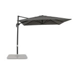 Parasol de jardin 25x25m - goplus - parasol d�port� inclinable � 5 angles - rotatif � 360� - pied en ...
