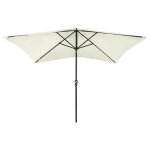 Parasol de jardin - cloud - hauteur r�glable - avec led - et m�t en acier - sable 2x3 m u280