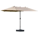 Parasol de jardin double rectangulaire - outsunny - 4, 6l x 2, 7l x 2, 4h m - ouverture fermeture manivelle ... Parasol de jardin double rectangulaire - outsunny - 4, 6l x 2, 7l x 2, 4h m - ouverture fermeture manivelle ...