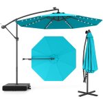 Parasol de jardin ext�rieur 3m - relax4life - conception inclinable - 8 baleines - sacs � sable - parasol ...