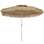 Parasol de jardin ext�rieur en paille - outsunny - � 294 cm - 8 baleines en m�tal - 140g protection uv ...