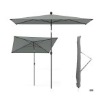 Parasol de jardin ext�rieur - relax4life - 213x140cm - 30� inclinaison � bouton - poussoir - parasol ...